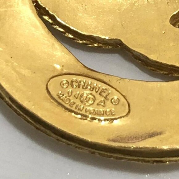 CHANEL CC Logo Round Vintage Necklace 26" Gold Tone 94A Auth b11132 - Picture 7 of 10